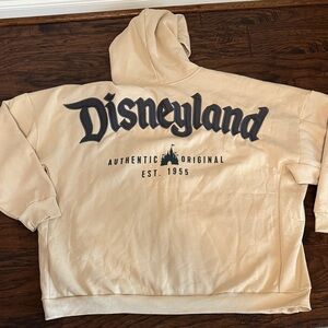 Disneyland Cream Hoodie with Black Lettering Size 3XL